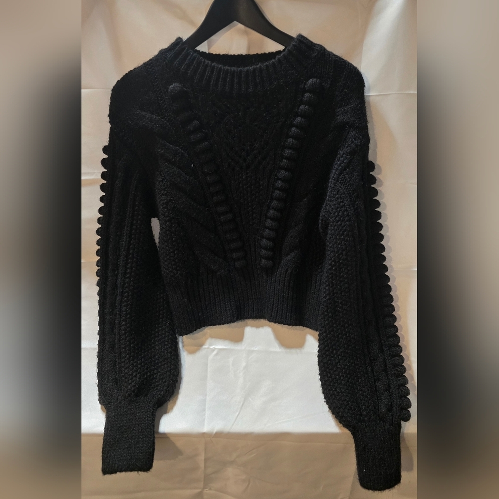 Anthropologie Textured Cable Knit Sweater